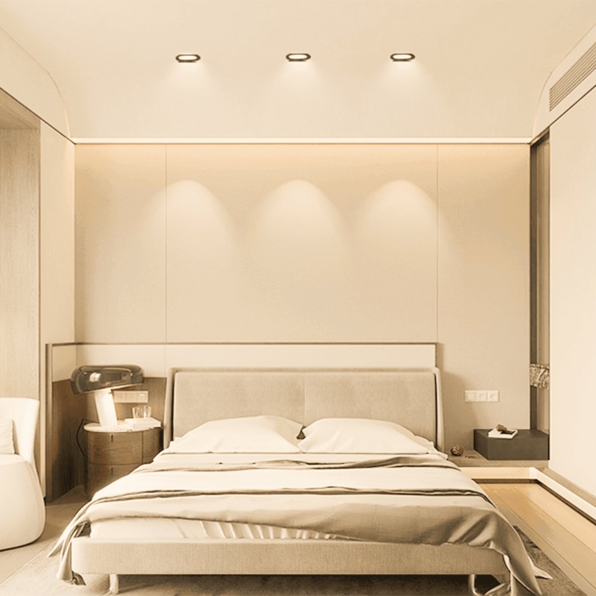 Aigostar - SET 3x Hangende LED plafondverlichting voor buiten LED/4,8W/230V 3000K IP65 zwart