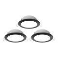 Aigostar - SET 3x Hangende LED plafondverlichting voor buiten LED/4,8W/230V 6500K IP65 zwart