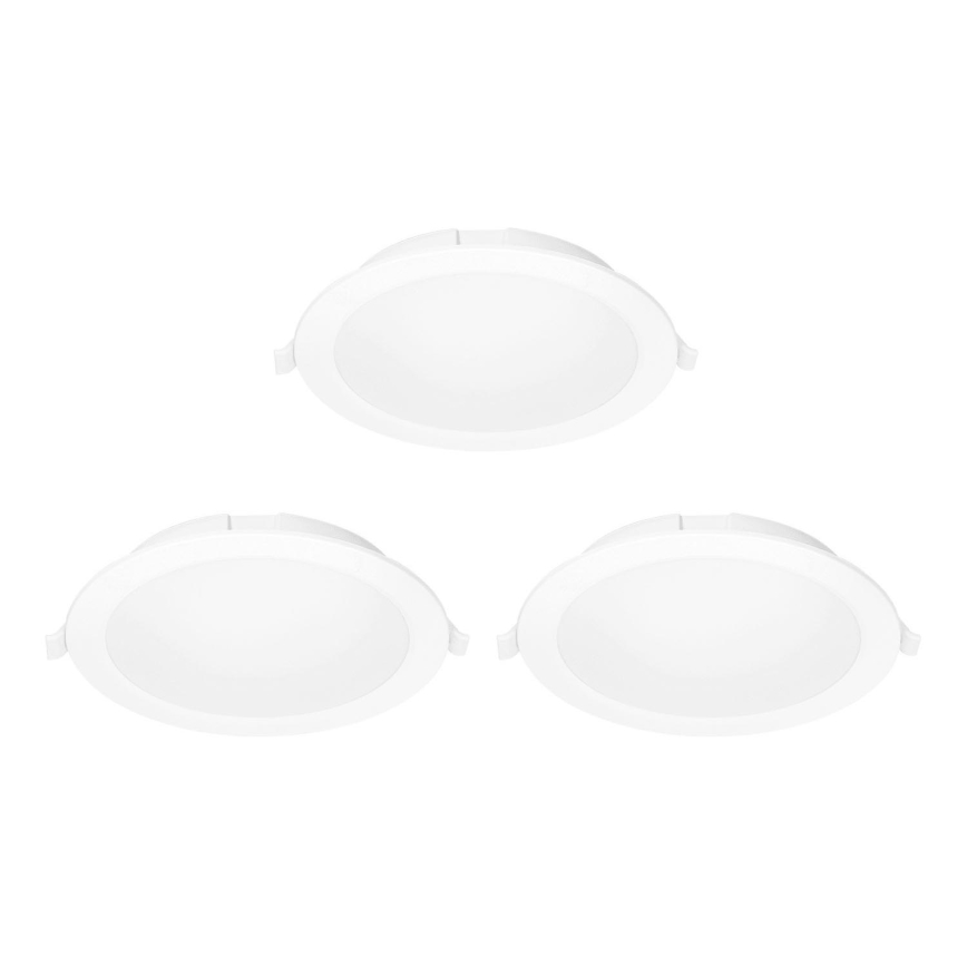 Aigostar - SET 3x LED RGB Dimbare hangende plafondverlichting MESH LED/15W/230V 2700K-6500K diameter 17cm