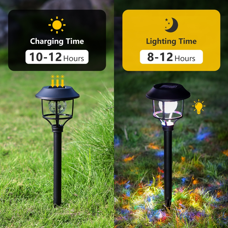 Aigostar - SET 4x LED RGB Solar lamp LED/0,2W/2V IP44