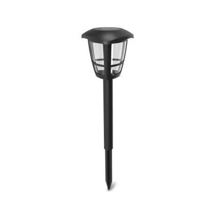 Aigostar - set van 12 LED-zonnelampen LED/0,06W/2V 33,8 cm 6500K 100 mAh IP44 zwart
