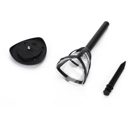 Aigostar - set van 12 LED-zonnelampen LED/0,06W/2V 33,8 cm 6500K 100 mAh IP44 zwart