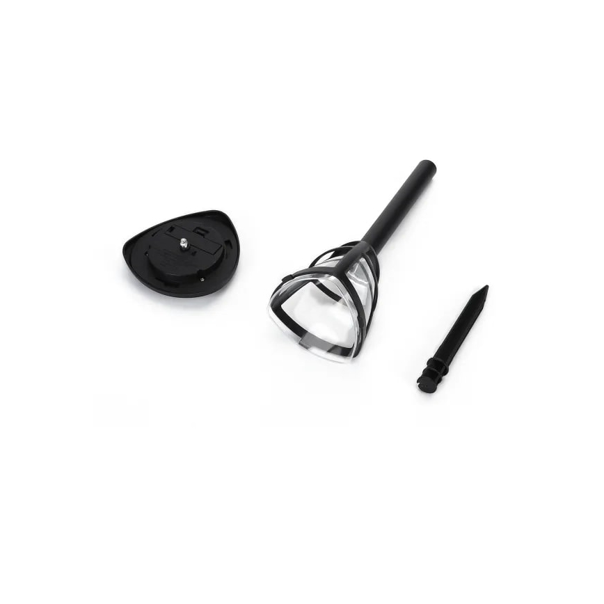 Aigostar - set van 12 LED-zonnelampen LED/0,06W/2V 33,8 cm 6500K 100 mAh IP44 zwart