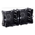 Aigostar - Set van 2 inbouwdozen voor inbouwmontage, zwart