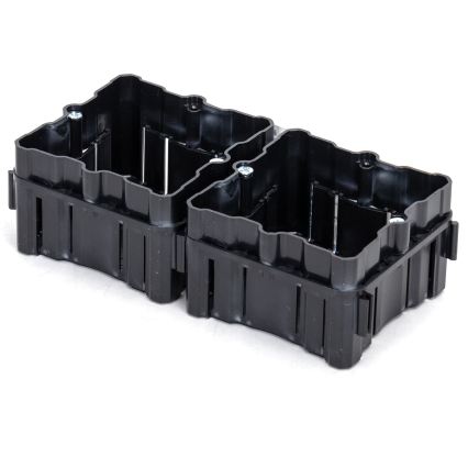 Aigostar - Set van 2 inbouwdozen voor inbouwmontage, zwart