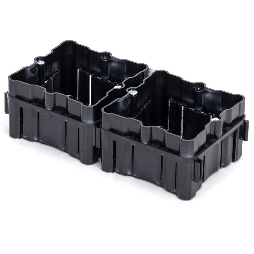 Aigostar - Set van 2 inbouwdozen voor inbouwmontage, zwart