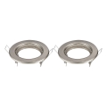 Aigostar - set van 2 inbouwringen voor GU10 inbouwspot Ø 8 cm mat chroom