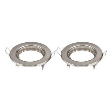 Aigostar - set van 2 inbouwringen voor GU10 inbouwspot Ø 8 cm mat chroom