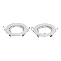 Aigostar - Set van 2 inbouwringen voor GU10 inbouwspot Ø 8 cm, wit