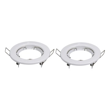Aigostar - Set van 2 inbouwringen voor GU10 inbouwspot Ø 8 cm, wit