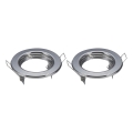 Aigostar - SET van 2 inbouwringen voor inbouwspot GU10 Ø 8 cm, glanzend chroom