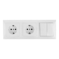 Aigostar - SET van 2x Stopcontact met schakelaar 2x16A/250V SCHUKO