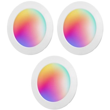 Aigostar - Set van 3 dimbare LED RGBW inbouwspots MESH LED/15W/230V 2700K-6500K Ø17 cm