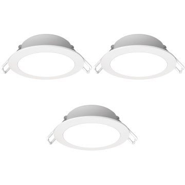Aigostar - SET van 3 LED Badkamerinbouwverlichting LED/4,8W/230V IP65 wit