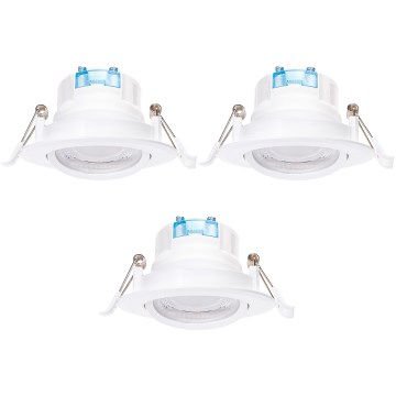 Aigostar - Set van 3 LED inbouwlampen LED/5W/230V 6500K Ø 8,5 cm wit