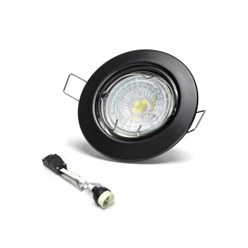 Aigostar - Set van 3 LED inbouwspots 1x GU10/4,5W/230V 6500K zwart