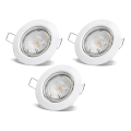 Aigostar - set van 3 LED-inbouwspots 1xGU10/4,5W/230V 3000K wit