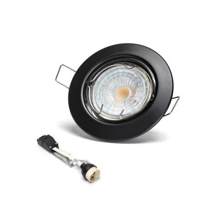 Aigostar - set van 3 LED-inbouwspots 1xGU10/4,5W/230V 3000K zwart