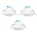 Aigostar - SET van 3 LED inbouwspots LED/5W/230V 4000K Ø 8,5 cm wit
