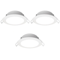 Aigostar - Set van 3 LED-inbouwspots voor badkamer LED/4,8W/230V IP65 wit
