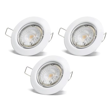 Aigostar - Set van 3x LED inbouwspot 1xGU10/4,5W/230V 4000K wit