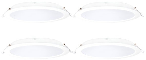 Aigostar - SET van 4 dimbare RGBW inbouwspots MESH LED/18W/230V 2700K-6500K Ø 23 cm