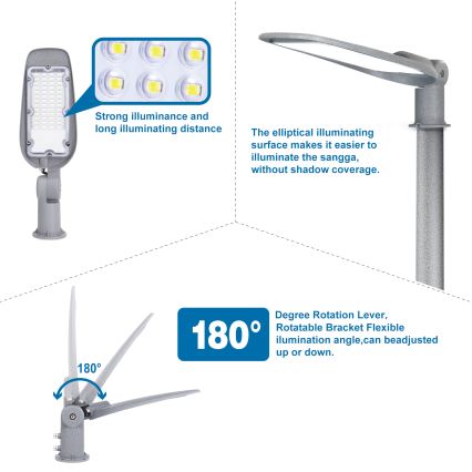 Aigostar - SLIM LED-straatlamp 150W/230V 6500K IP65