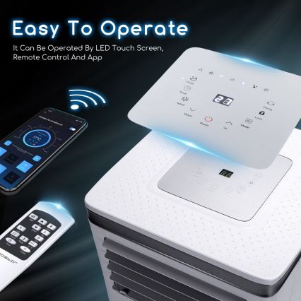 Aigostar - Slimme mobiele airconditioning 1003W/230V Wi-Fi + AB