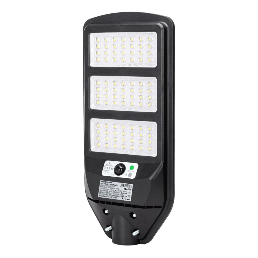 Aigostar - Solar LED Straatlamp met sensor LED/150W/3,2V 8000mAh IP65 6500K + afstandsbediening