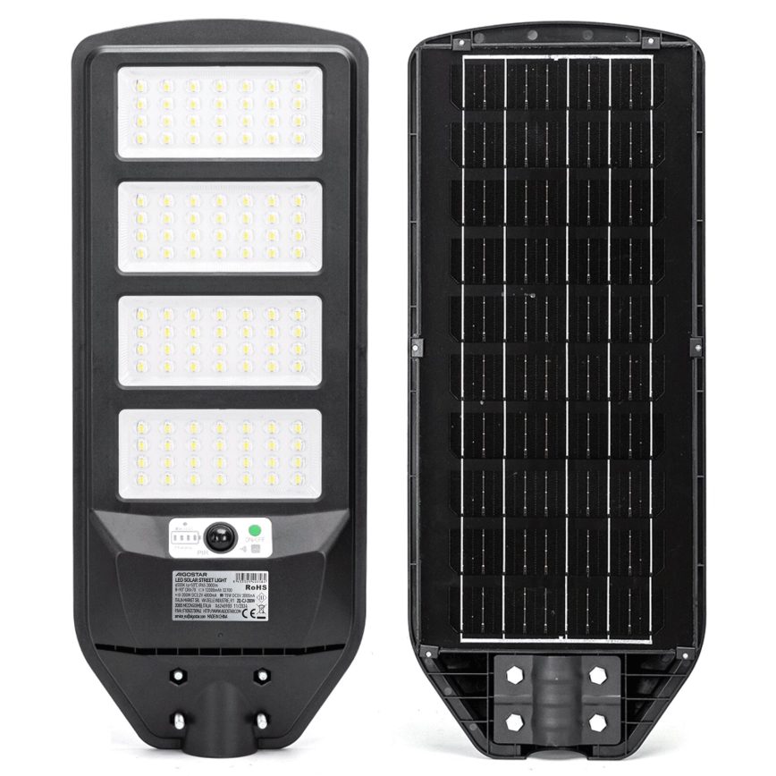 Aigostar - Solar LED Straatlamp met sensor LED/200W/3,2V 12000mAh IP65 6500K + afstandsbediening