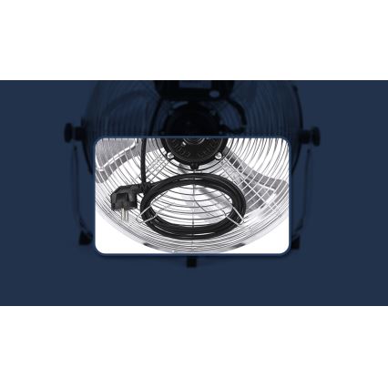Aigostar - Staande ventilator 100W/230V glanzend chroom