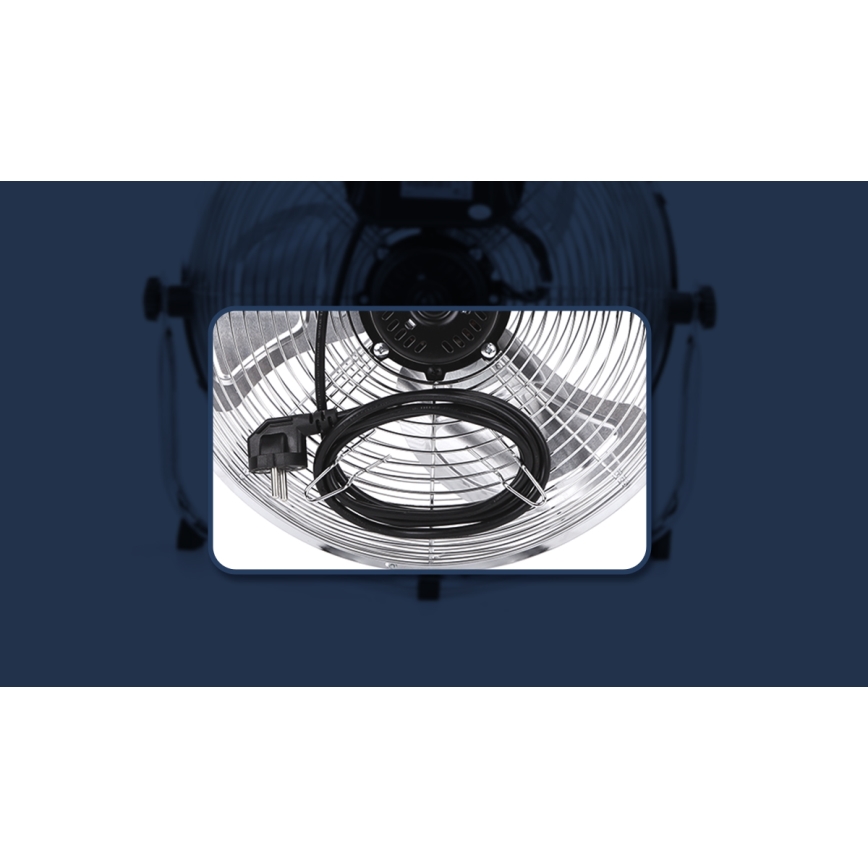 Aigostar - Staande ventilator 100W/230V glanzend chroom