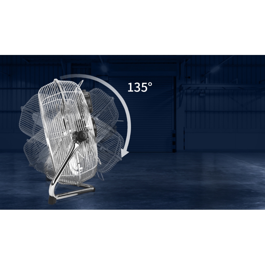 Aigostar - Staande ventilator 100W/230V glanzend chroom