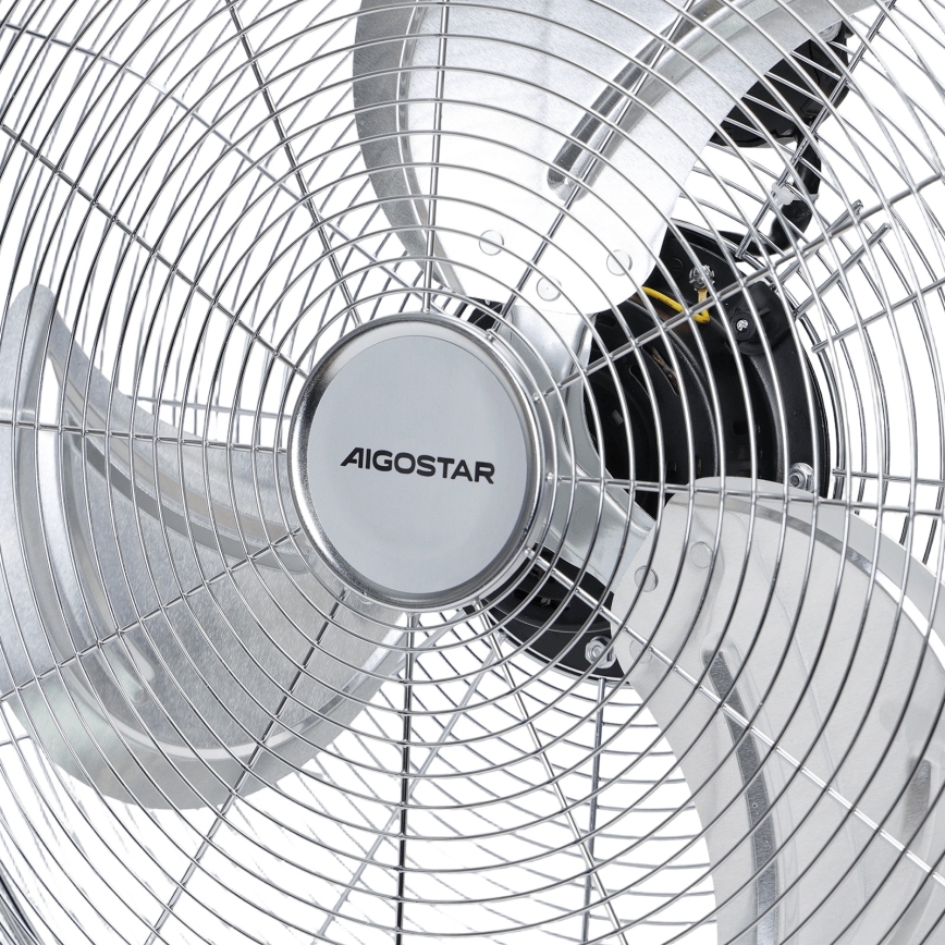 Aigostar - Staande ventilator 100W/230V Ø 54 cm glanzend chroom