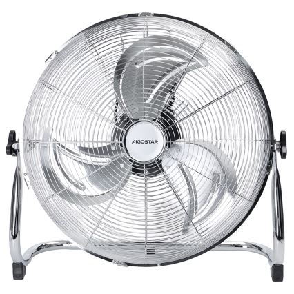 Aigostar - Staande ventilator 100W/230V Ø 54 cm glanzend chroom