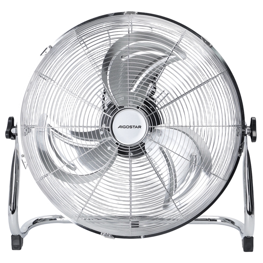 Aigostar - Staande ventilator 100W/230V Ø 54 cm glanzend chroom