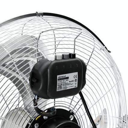 Aigostar - Staande ventilator 100W/230V Ø 54 cm glanzend chroom