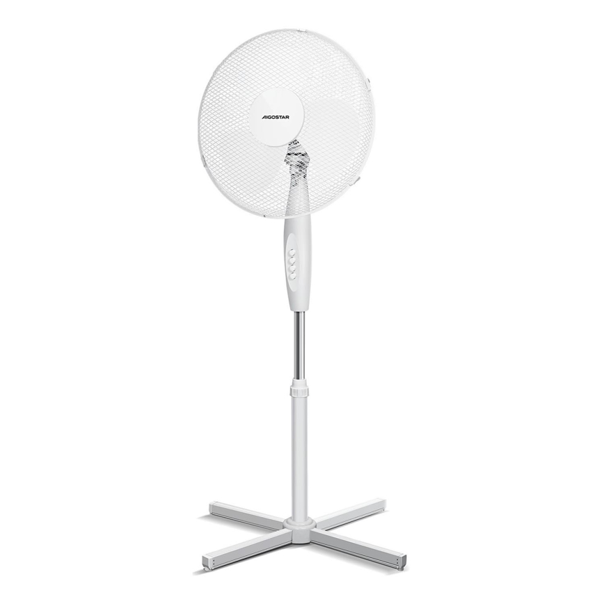 Aigostar - Staande ventilator 45W/230V 125 cm wit