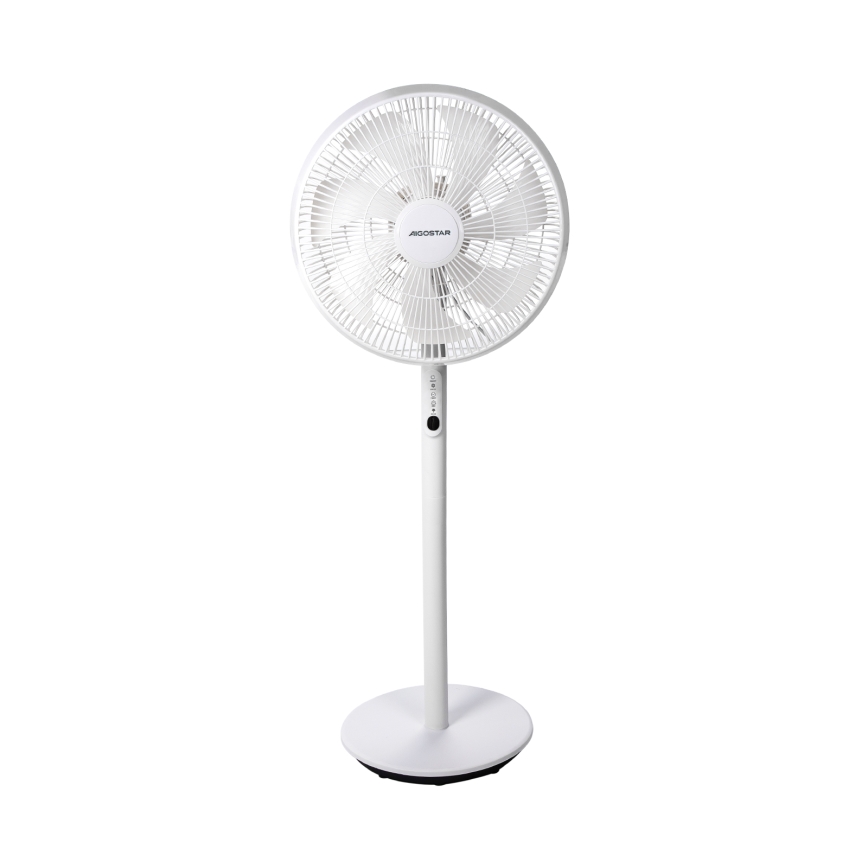 Aigostar - Staande ventilator 45W/230V wit + afstandsbediening