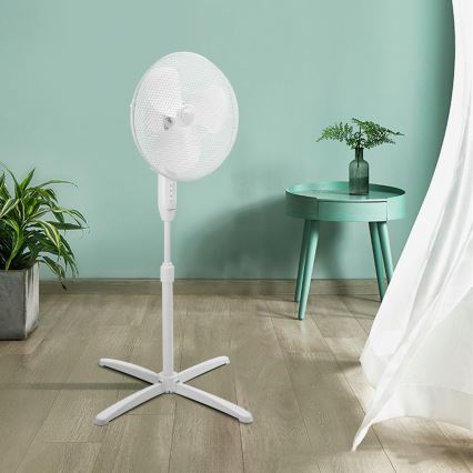Aigostar - Staande ventilator 45W/230V Ø 40 cm wit