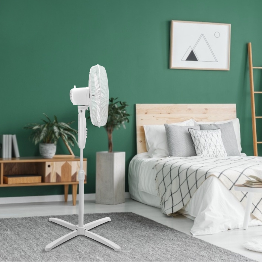 Aigostar - Staande ventilator 45W/230V Ø 40 cm wit