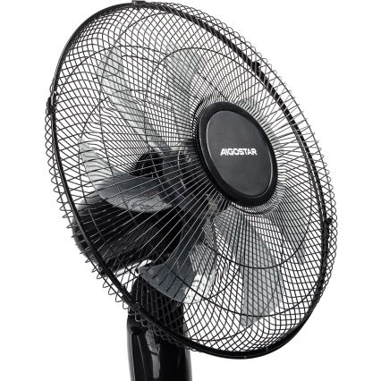 Aigostar - Staande ventilator 50W/230V zwart + afstandsbediening