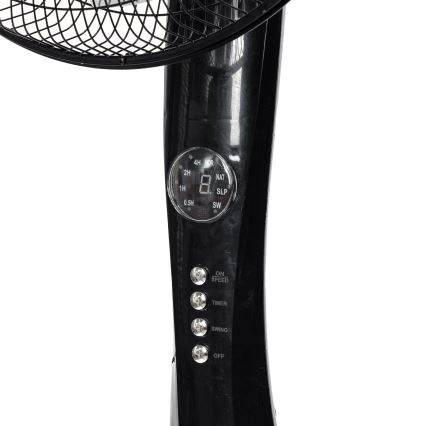 Aigostar - Staande ventilator 50W/230V zwart + afstandsbediening