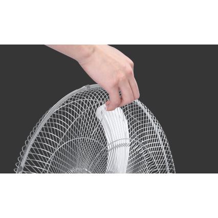 Aigostar - Staande ventilator 55W/230V glanzend chroom/zwart