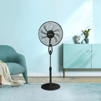 Aigostar - Staande ventilator 60W/230V zwart + afstandsbediening