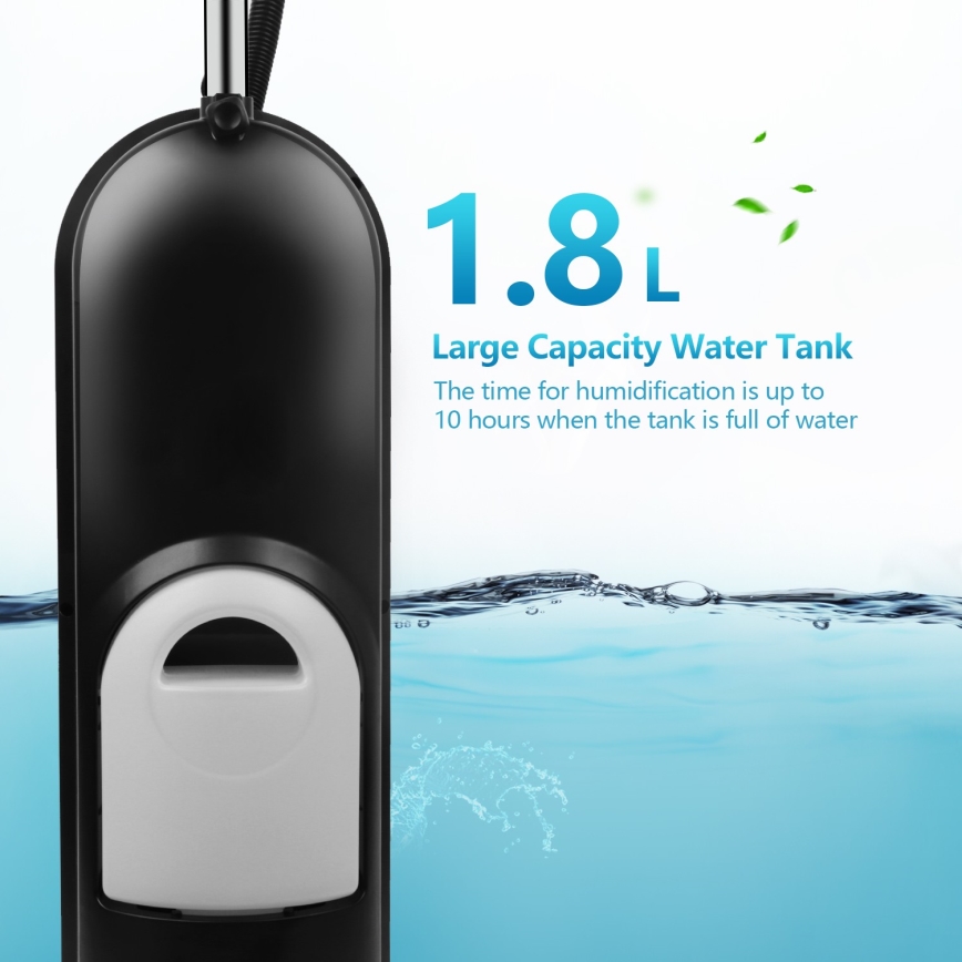 Aigostar - Staande ventilator met mistfunctie MIST 95W/230V + afstandsbediening