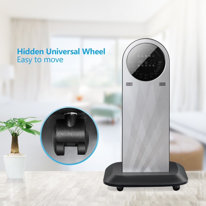 Aigostar - Staande ventilator met mistfunctie MIST 95W/230V + afstandsbediening