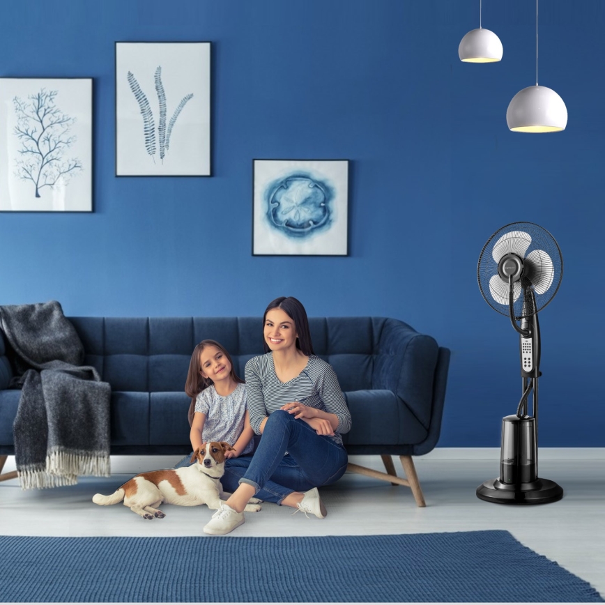 Aigostar - Staande Ventilator met water spray 75W/230V + AB