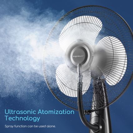 Aigostar - Staande Ventilator met water spray 75W/230V + AB