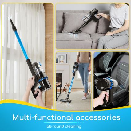 Aigostar - Steel handstofzuiger 4in1 250W/2200 mAh 230V blauw/zwart